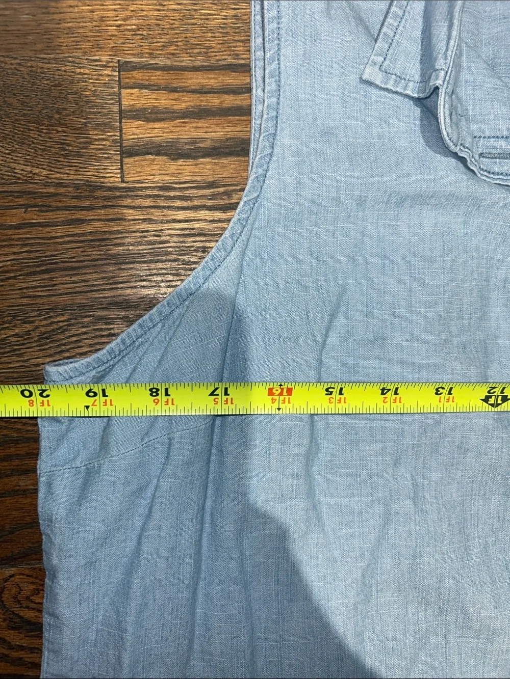 J. Crew Sleeveless Chambray Button-Down Top - Light Blue